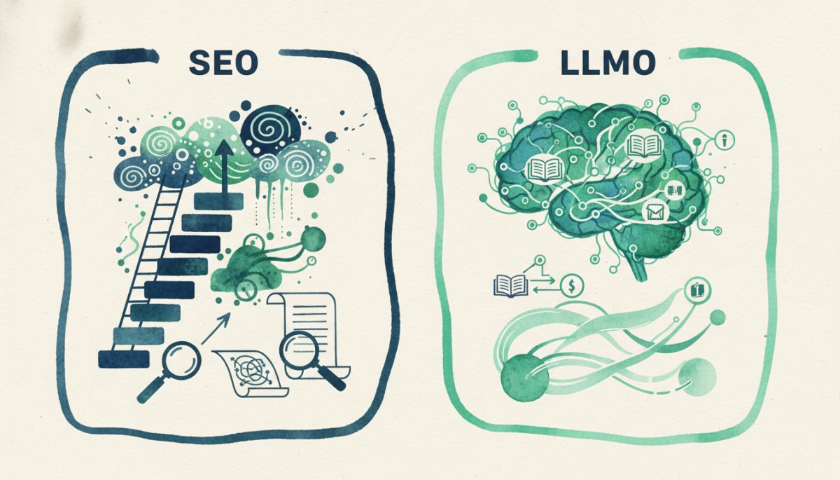 SEO LLMO 違い 比較図