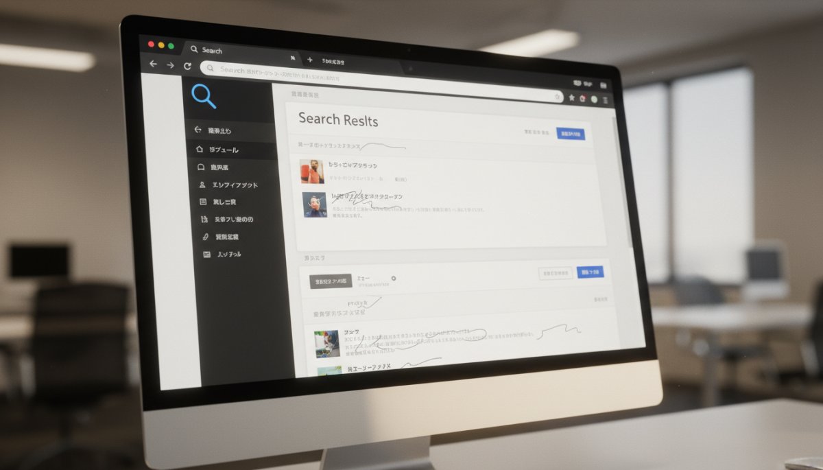 site検索によるインデックス確認画面のイメージ