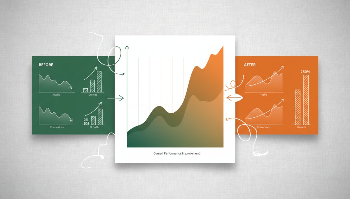 SEO成功事例のビフォーアフター比較