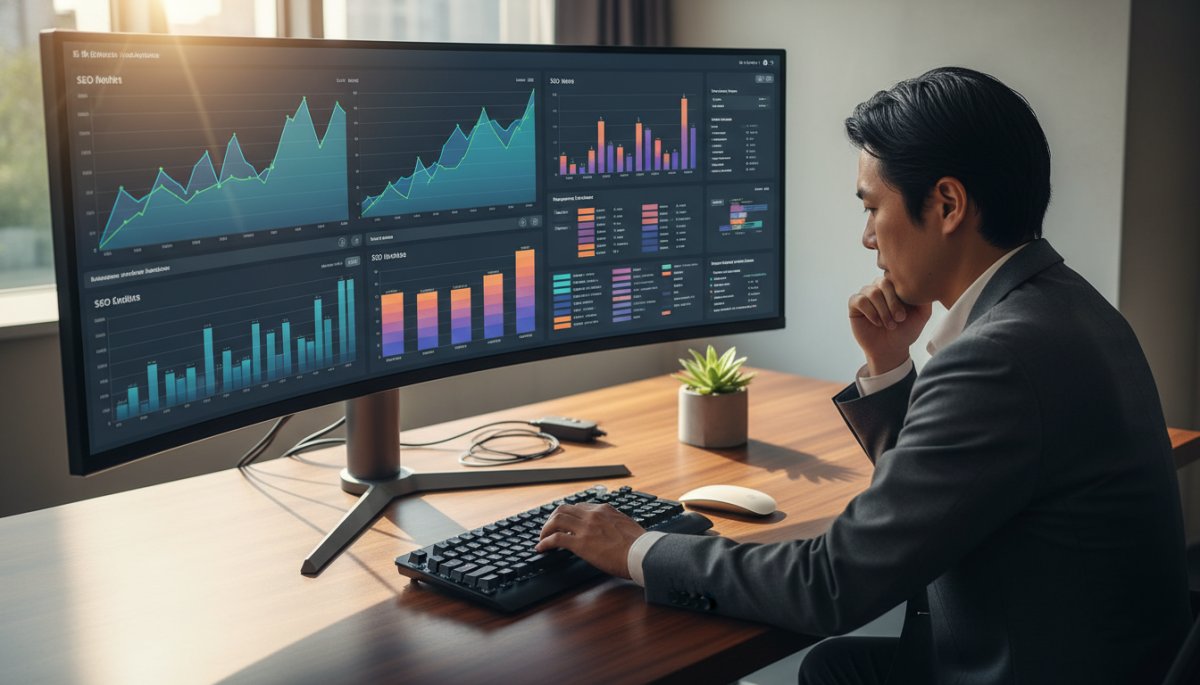 有料SEOツールのダッシュボード画面