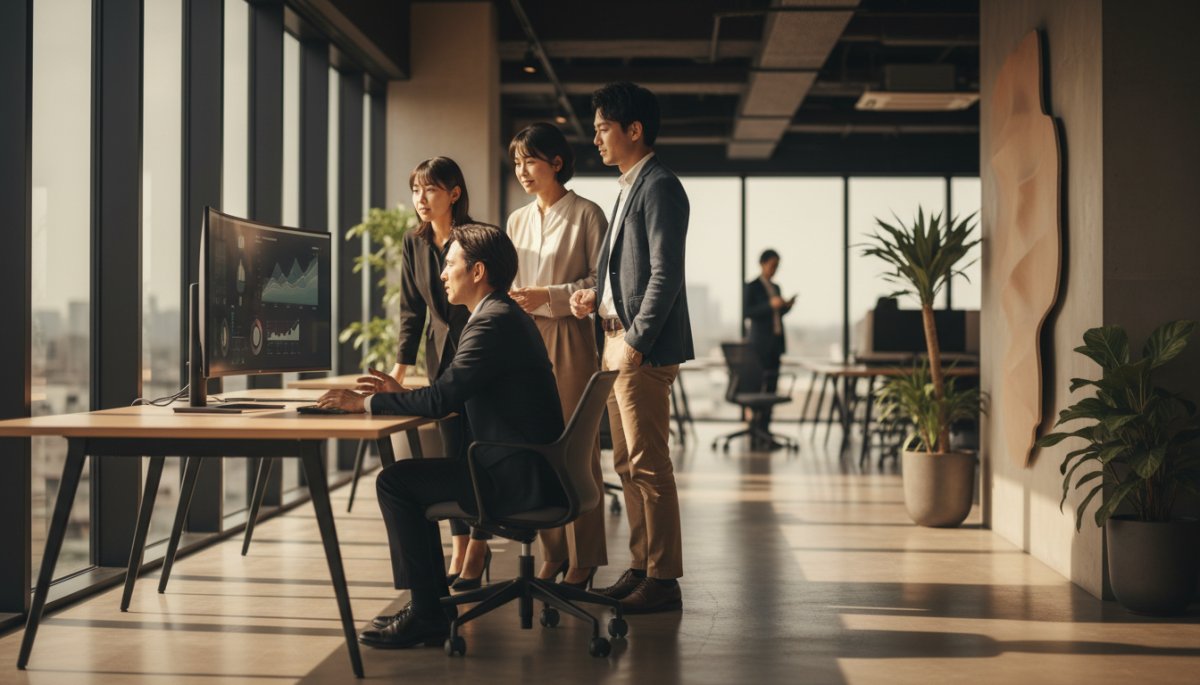 SEO対策の契約期間を検討するビジネスパーソン