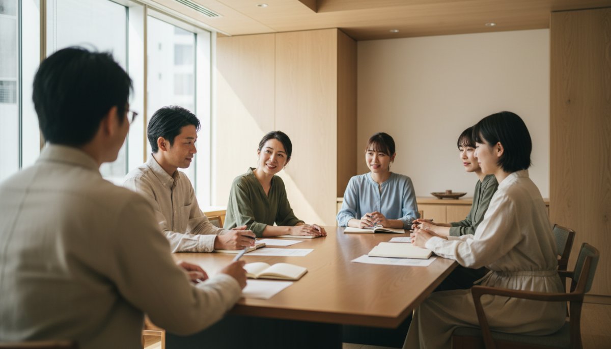 SEO対策の予算計画を立てるビジネスミーティング